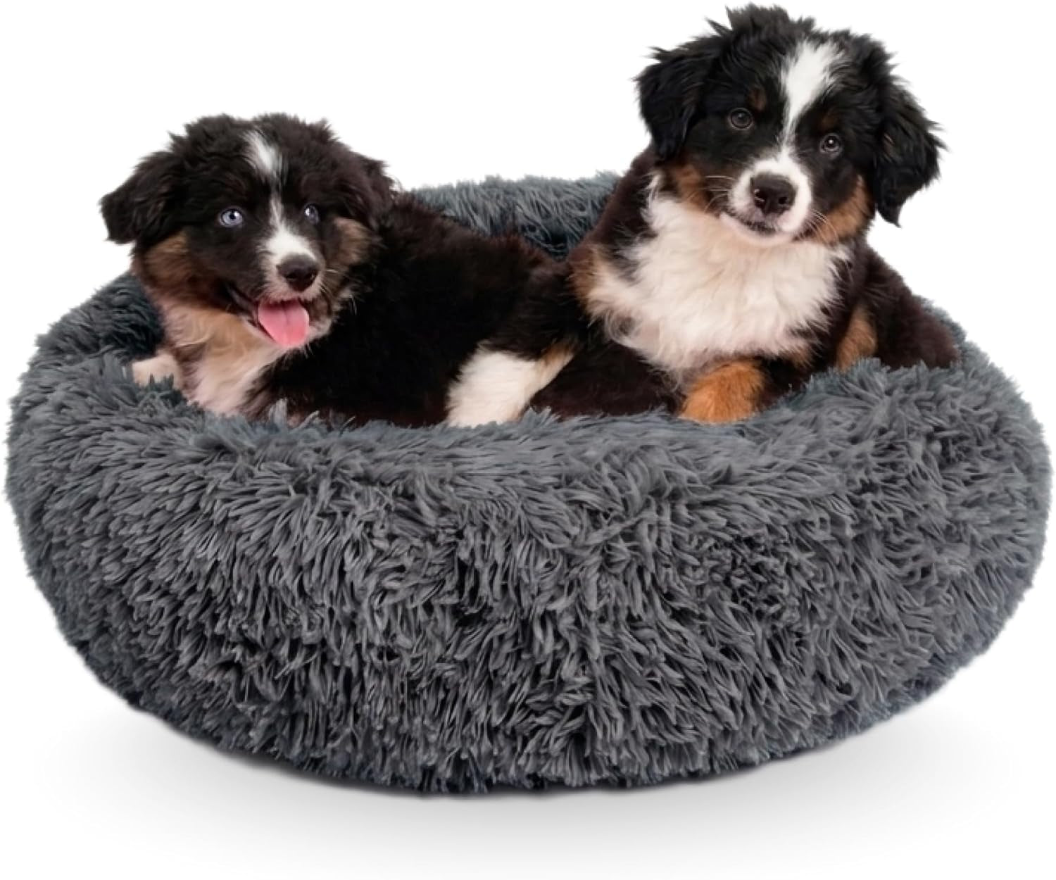 active-pets-premium-medium-donut-dog-bed-fits-up-to-45-lbs-machine-washable-cushion-plush-long-pile-faux-fur-fabric-portable-beige-pet-bed-furniture-for-puppies-adult-canines-cats