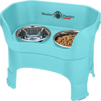 Neater Feeder Deluxe Mess-Proof Elevated Dog Bowls for Small Dogs (Up to 19 Lbs), 2 Height Adjustable (6” & 7.5”) No-Spill Raised Dog Bowl Stand, Stainless Steel Food Bowl Set, Made in USA, Cappuccino10
