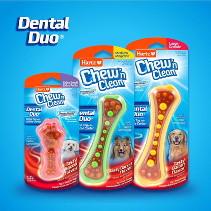 Hartz Chew 'N Clean Dental Duo Dog Treat & Chew Toy, Color Varies, Extra Small, 6 Count6