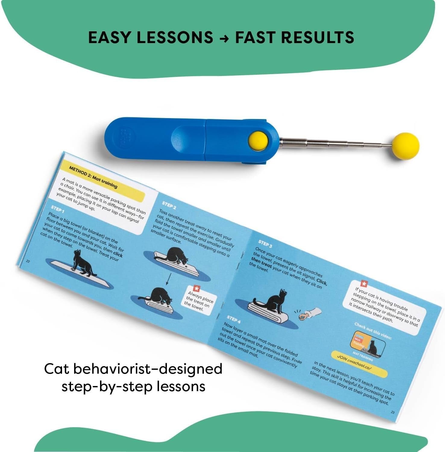 cat-training-clicker-with-detachable-wearable-finger-clicker-target-stick-positive-reinforcement-training-tool-for-cats-ideal-for-behavior-tricks-enrichment
