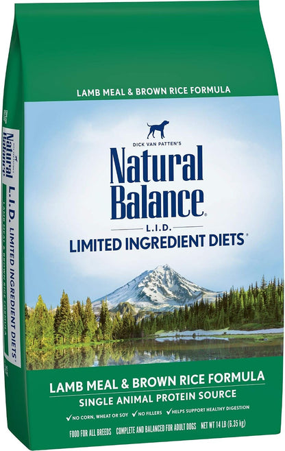 Natural Balance Limited Ingredient Adult Dry Dog Food - Complete Nutrition for Adult Dogs - Wholesome Grains Brown Rice Recipe - Limited Ingredient Formula - 24 Lb - Lamb & Brown Rice29