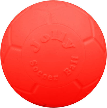 Jolly Pets Large Soccer Ball Floating-Bouncing Dog Toy, 8 Inch Diameter, Ocean Blue | Large 8 Inch Durable Dog Soccer Ball for Dogs 60 to 90 Lbs, Won'T Deflate When Punctured, Floats for Water Play, Made in USA8