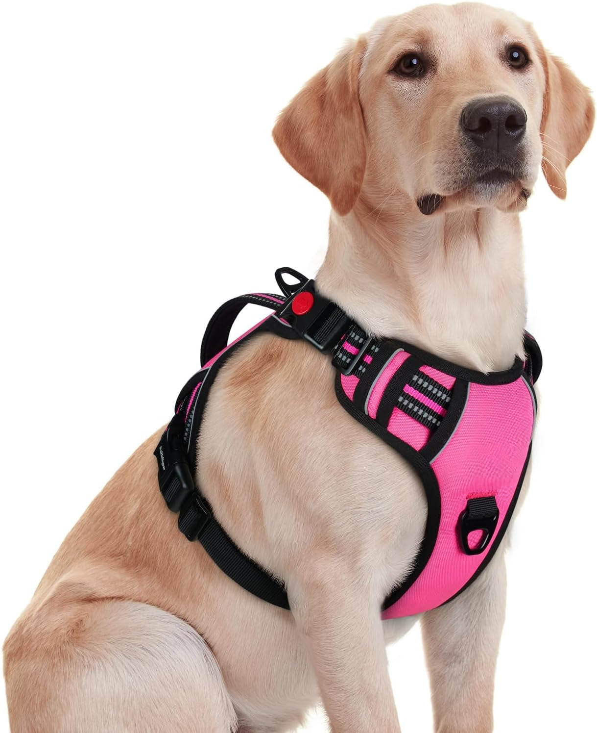 rabbitgoo-large-dog-harness-easy-wear-with-3-buckles-and-lift-handle-no-pull-with-front-clip-for-walking-adjustable-soft-padded-reflective-easy-control-pink-large