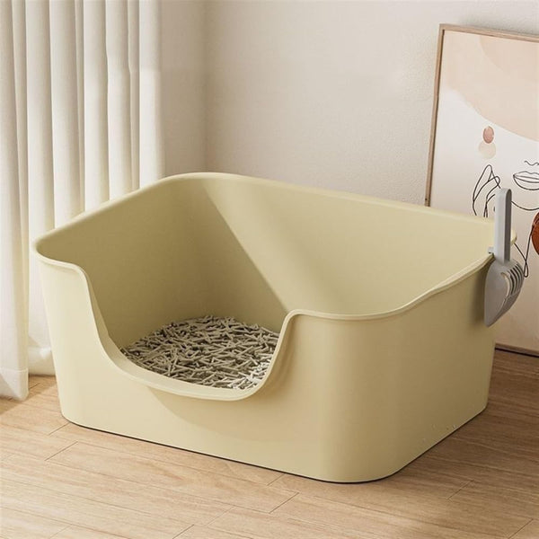 Pet Supplies, Large Anti,Splash Litter Box with High Sides, Easy Clean Cat Pan Includes Scoop(Gray)5