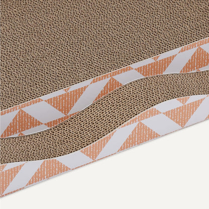 Amazon Basics Cat Scratching Post, Reversible Double-Sided Corrugated Cardboard with Catnip, Curved Wave Design, 16.5 X 8.1 X 1.6 In, 2-Pack4