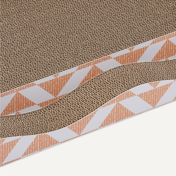Amazon Basics Cat Scratching Post, Reversible Double-Sided Corrugated Cardboard with Catnip, Curved Wave Design, 16.5 X 8.1 X 1.6 In, 2-Pack4