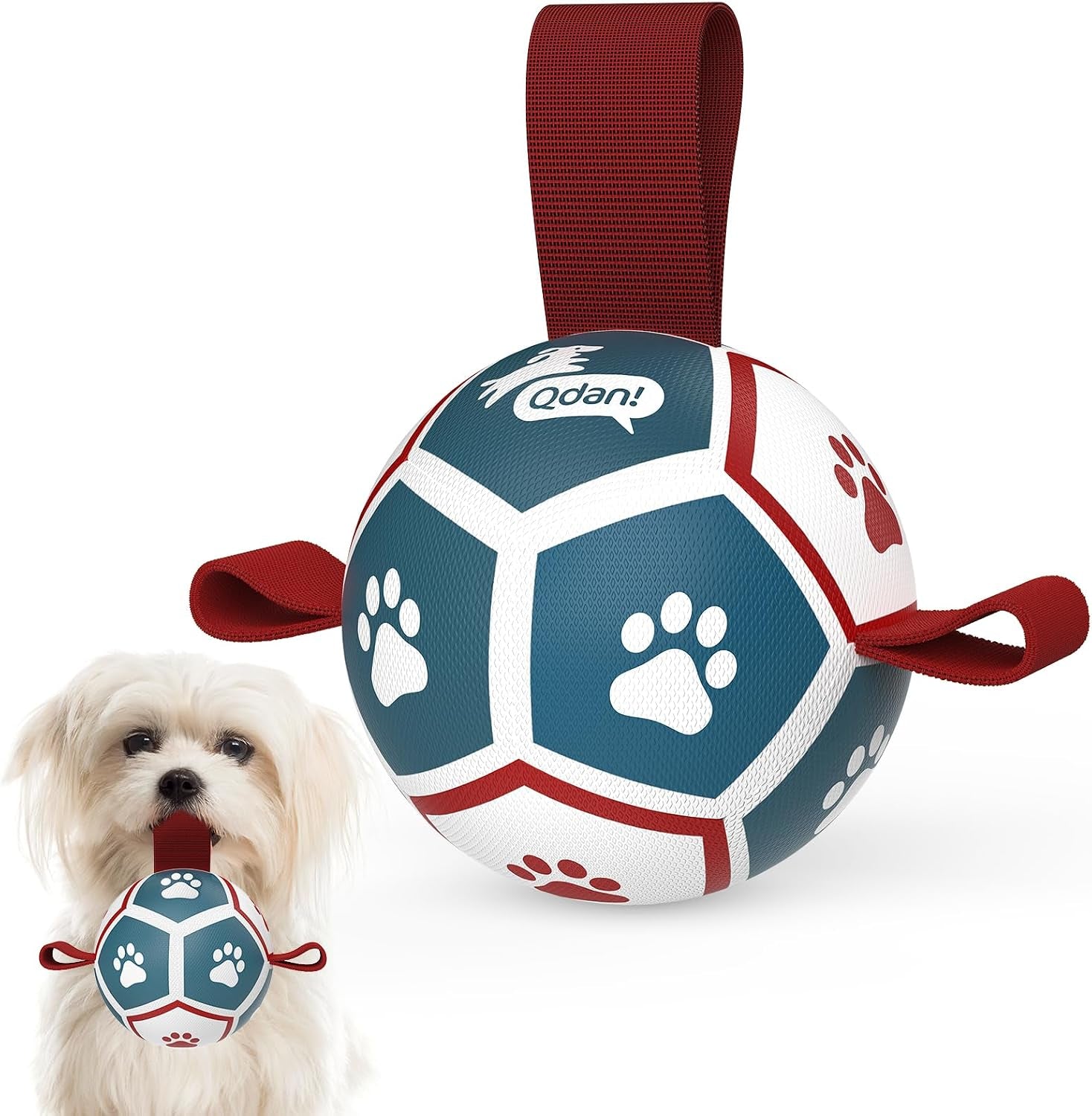 qdan-dog-balls-6-inch-dog-soccer-ball-with-straps-herding-balls-for-dogs-outdoor-dog-toys-balls-for-20-40-lb-dogs-puppy-ball-to-keep-them-busy-dog-pool-water-play-toy-puppy-birthday-gifts