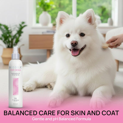 Biosilk for Dogs Silk Therapy Detangling and Shine Protecting Spray, Ph Balanced Leave-In Mist with Silk and Vitamins for Dematting, Paraben-Free, All Coats and Breeds, 8 Fl Oz | Ph-Balanced, Paraben-Free Leave-In Mist with Silk and Vitamins; Dematting Spray for All Coats and Breeds10