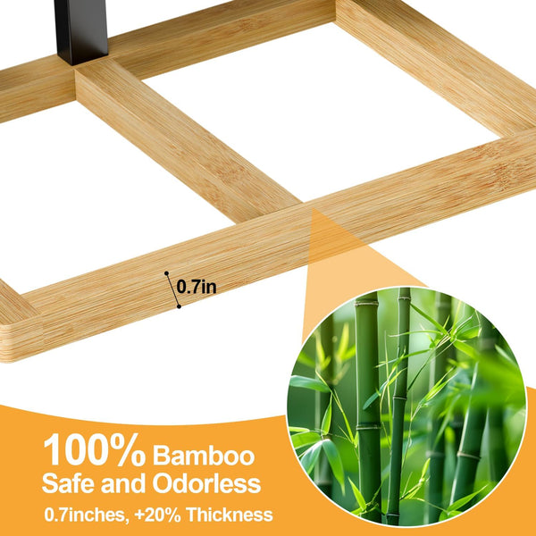 Elevated Dog Bowl,Bamboo Raised Dog Bowl,5-Height | Adjustable Dogs Food Bowls Stand,Dog Feeding Station with 3 Food and Water Bowls for Medium,Large Dogs8