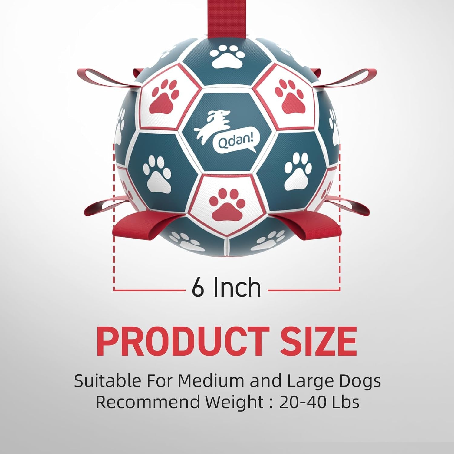 qdan-dog-balls-6-inch-dog-soccer-ball-with-straps-herding-balls-for-dogs-outdoor-dog-toys-balls-for-20-40-lb-dogs-puppy-ball-to-keep-them-busy-dog-pool-water-play-toy-puppy-birthday-gifts