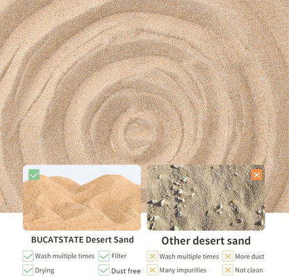BUCATSTATE Hamster Bath Sand with Pour Spout, 6.6LB Desert Bath Sand | No-Dust Potty Litter Calcium-Free Sand for Hamster Chinchillas Gerbil Mice Degu or Other Small Pets (Fine Sand)7