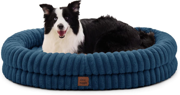 Chixnuggle Orthopedic Dog Bed, Washable Cover, Faux Fur Bolster Pet Couch | Waterproof,Egg Crate Foam,Non-Slip Bottom,For Small Medium Dogs,Dark Grey,30*24*7,Dog Sofa,Puppy Bed15