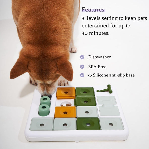 Barkwhiz Dog Puzzle Toy 3 Levels, Mental Stimulating for Boredom and Smart Dogs, Treat Puzzle for All Breeds Dog4
