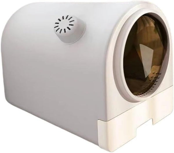 Pet Supplies, Enclosed Cat Litter Box with Lid & Scoop, Splash-Proof Large Pan, Easy Clean(Green)9