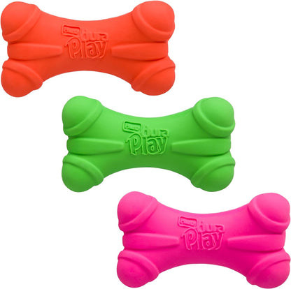 Hartz Duraplay Bone Squeaky Latex Dog Toy for Medium Breeds, 3 Pack1
