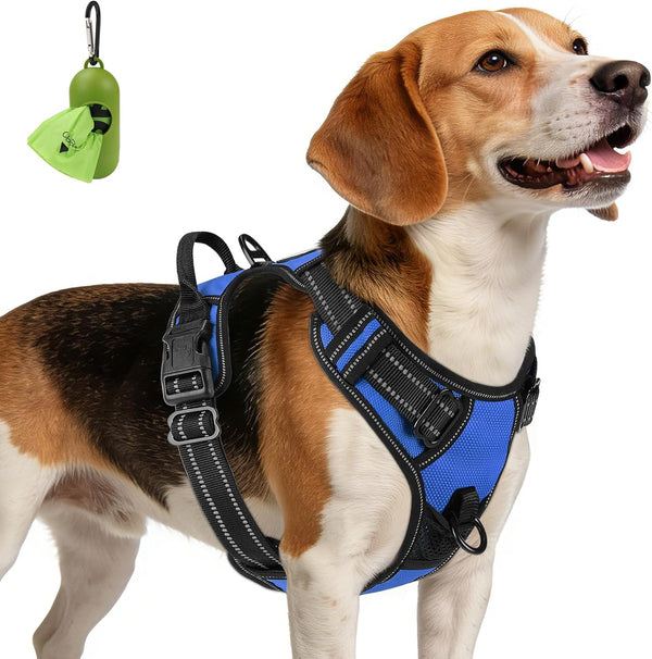 Joytale No Pull Dog Harness Medium Sized Dog, Front Clip, Black | Grab Handle for Instant Control, Padded & Adjustable Vest, Sturdy Metal D-Rings, for Safe Training & Daily Walking51