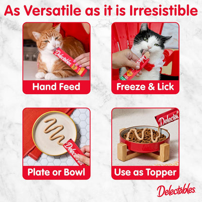 Delectables Squeeze up Seafood Variety Pack, Creamy Squeezable Puree, Lickable Wet Cat Treats, Grain Free, No Added Fillers, No By-Products, No Added Preservatives, 0.5 Ounces Tube, 54 Tubes Total5