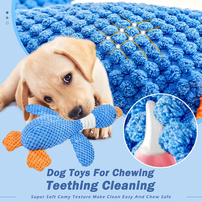 Vitscan Upgraded Goose Indestructible Dog Toys for Aggressive Chewers Small Medium Large Breed, Crinkle Squeaky Plush Dog Puppy Chew Toys for Teething, Duck Puppy Toys4