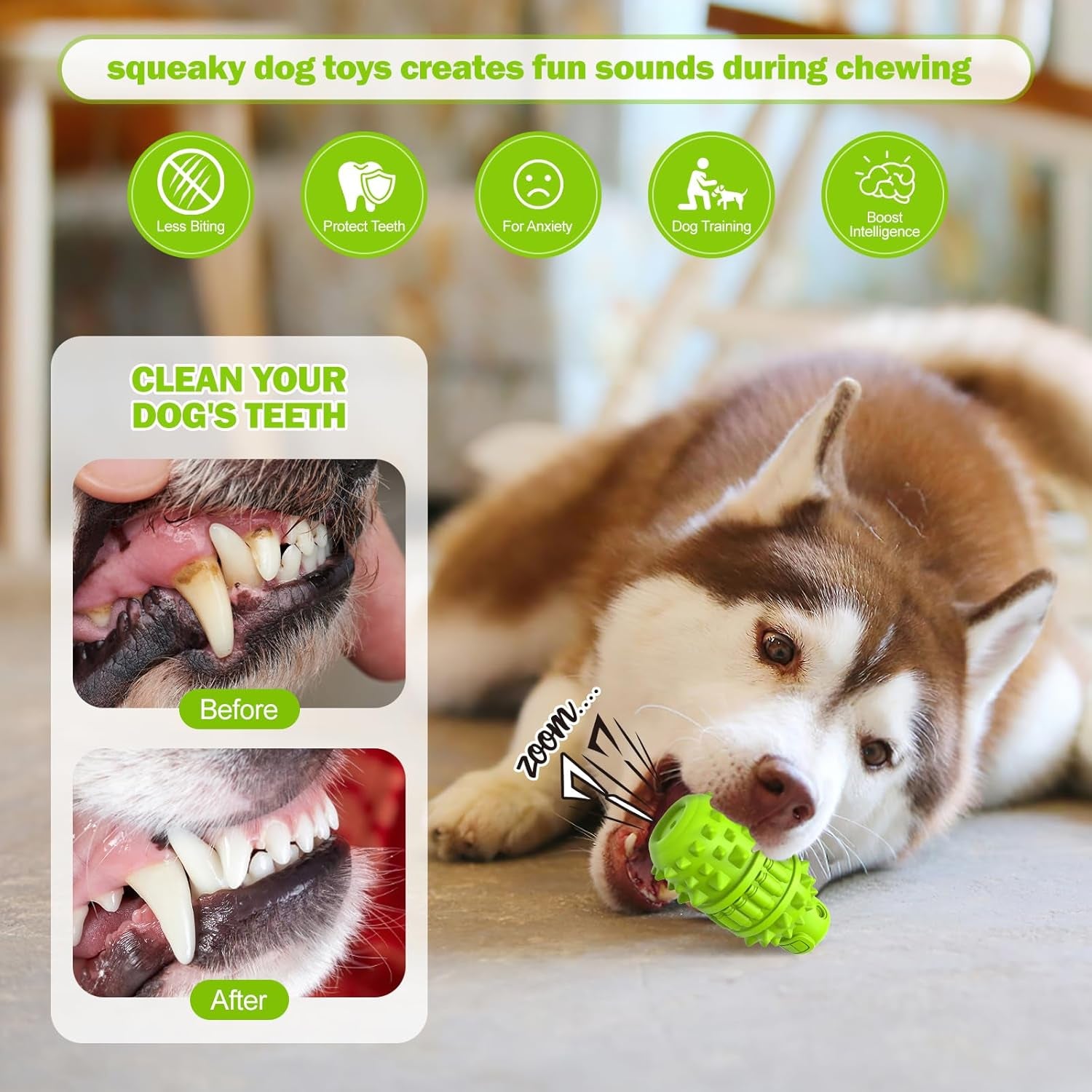 piffzedo-dog-toys-for-aggressive-chewers-interactive-natural-rubber-chew-squeaky-toy-for-large-medium-breed-dog-toothbrush-tough-durable-green-large