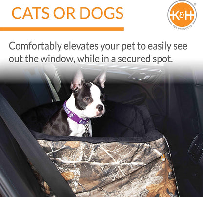 K&H Pet Products Bucket Booster Dog Car Seat, Sturdy Cat or Dog Booster Seats - Large Realtree Edge4
