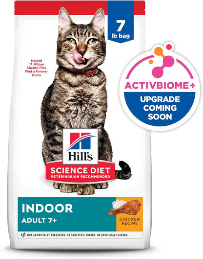 Hill'S Science Diet Adult 7+ Indoor Dry Cat Food | #1 Veterinarian Recommended, Chicken Recipe, 7 Lb. Bag14