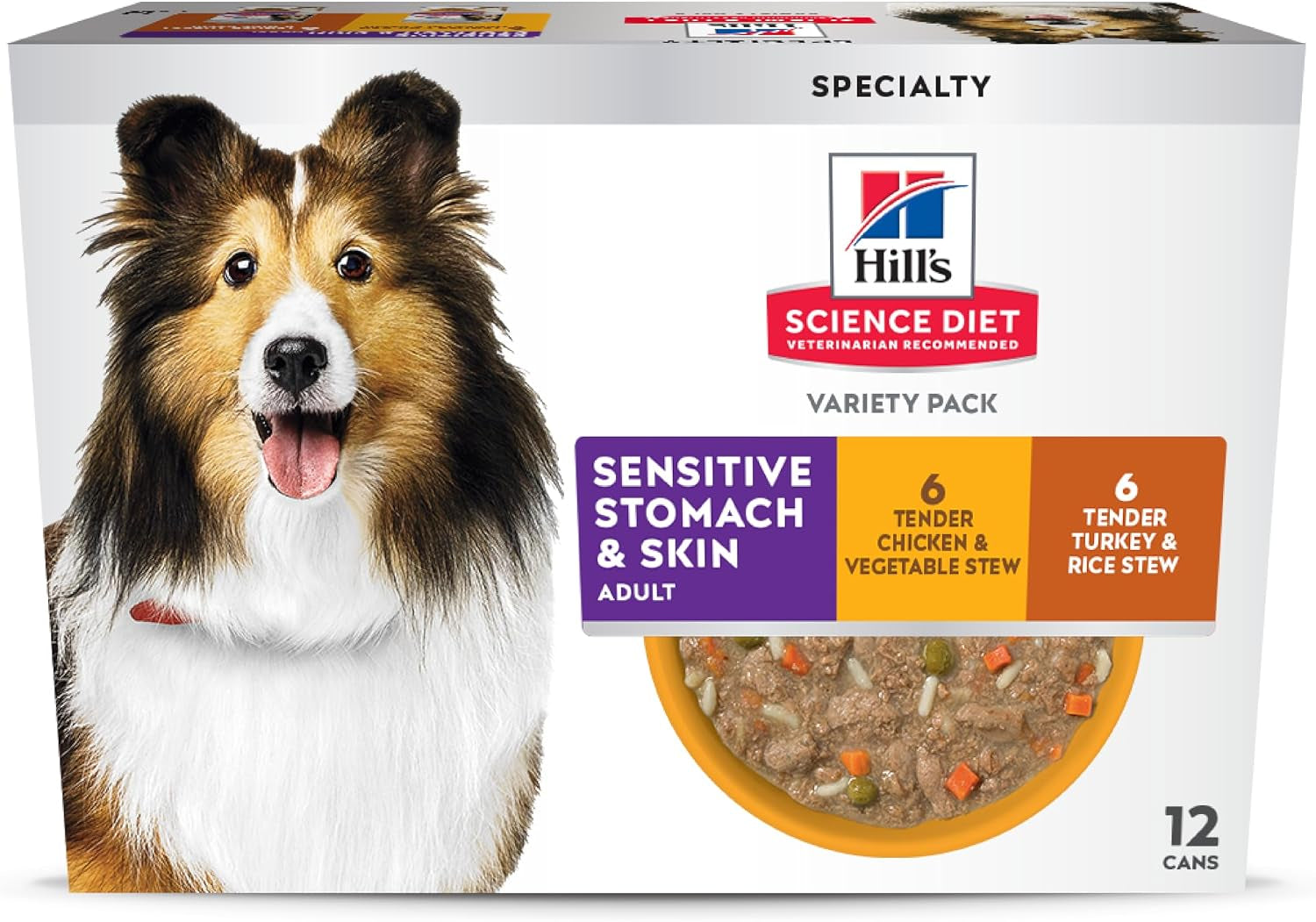 hills-science-diet-sensitive-stomach-skin-wet-dog-food-1-veterinarian-recommended-adult-formula-turkey-rice-12-5-oz-cans-12-pack
