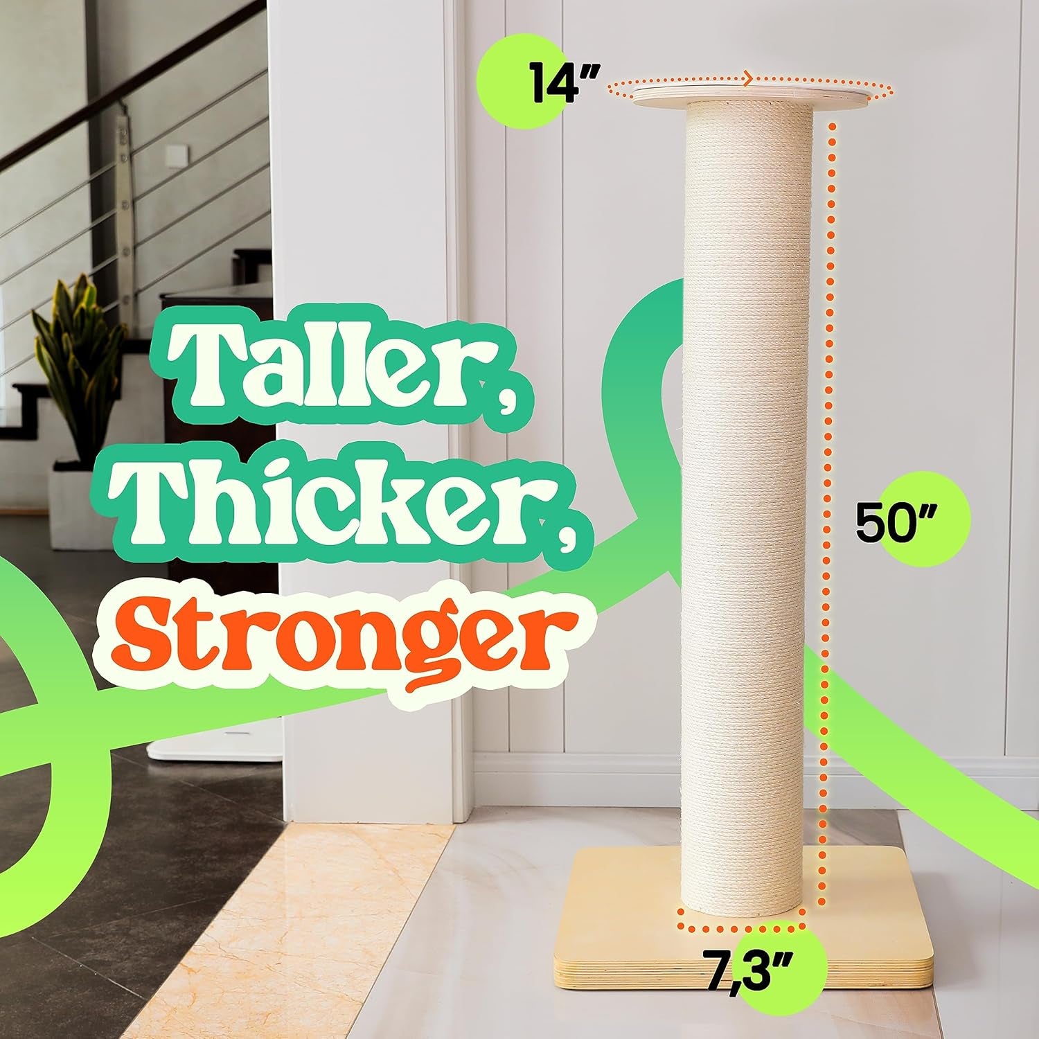 50-tall-cat-scratching-post-extra-large-post-for-large-cats-36-lb-heavy-build-thickest-7-3-inch-sisal-column-wax-oiled-plywood-base-stable-for-maine-coon-and-large-cats