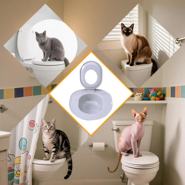 Cat Toilet Trainer Kit - Portable Litter | Reusable Cat Litter Toilet Training Kit with Urinal Potty, Easy to Clean, Ideal for Kittens, Pets, Home, Travel, RV, Apartment & House Use6