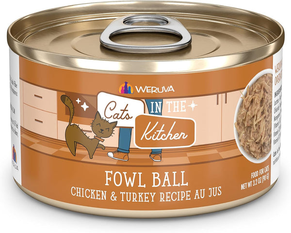 Weruva Cats in the Kitchen, Kitchen Cuties Variety Pack, Wet Cat Food, 3.2Oz Can (Pack of 12)32