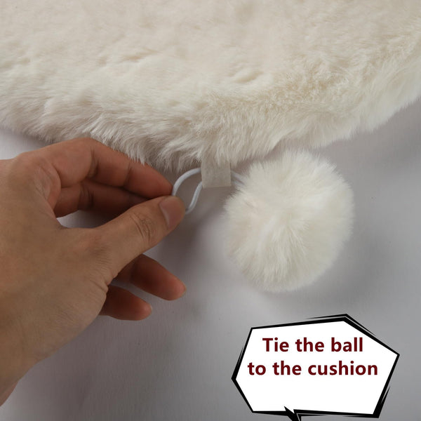 SHENGOCASE 2-Pack 10"X14" Rectangular Faux Rabbit Fur Cat Dog Bed Cushion Pad Mat, Cat Tree Tower Replacement Cushion Pad for Window Perch Carrier House Cage Crate Kennel Furniture5