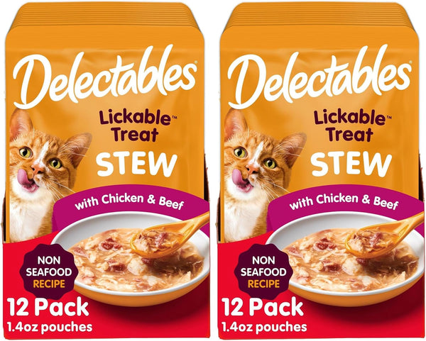 Delectables Non-Seafood Stew Lickable Wet Cat Treats, Variety Pack, 1.4 Ounce (Pack of 12)13