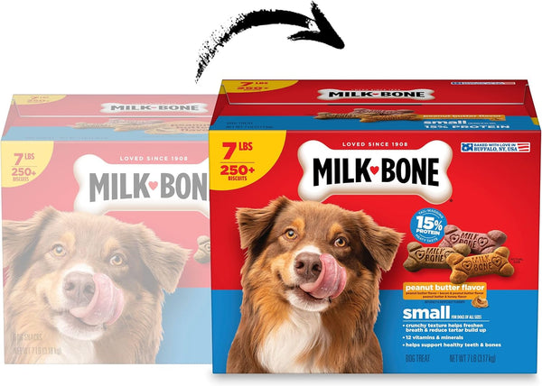 Milk-Bone Peanut Butter Flavor Dog Biscuits, Naturally & Artificially Flavored, 7 Lb. Box2