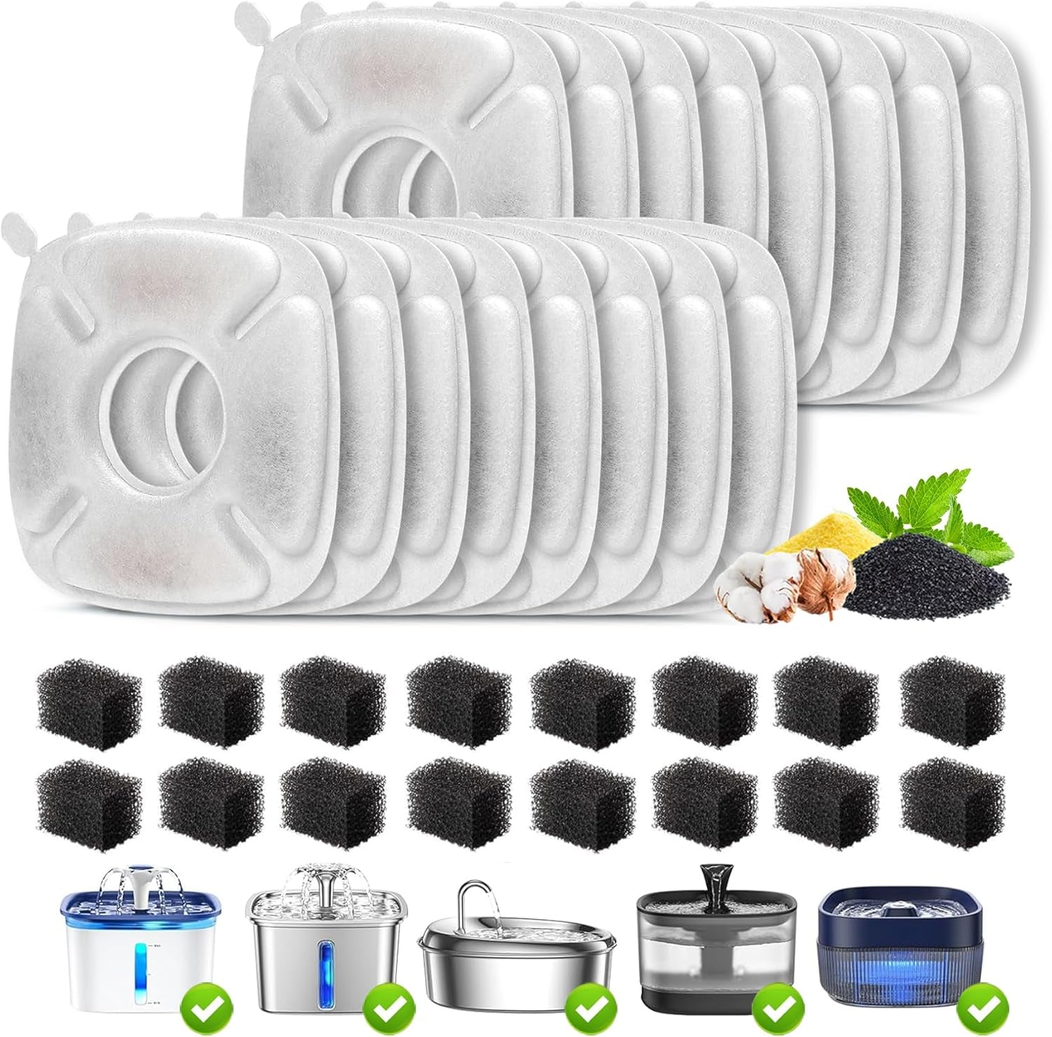 cat-water-fountain-filter-pet-fountain-filters-replacement-filters-compatible-with-veken-95oz-2-8l-pet-water-fountain-contains-4-cat-fountain-filter-replacement-and-4-sponges