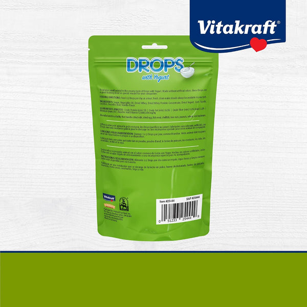 Vitakraft Drops Yogurt Drops Treat for Rabbits Guinea Pigs and Hamsters – Made with Real Dried Yogurt and Whey Protein – Vanilla Flavor with No Artificial Colors Flavors or Preservatives – 5.3 Oz Bag8
