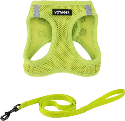 Voyager Step-In Pet Harness - All Weather Mesh, Adjustable Step in Harness for Cats and Dogs by Best Pet Supplies - 307 Set Moss Green, M17