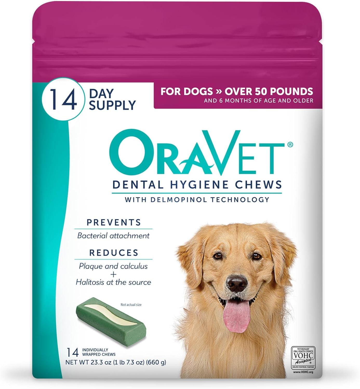 oravet-dental-chews-for-dogs-oral-care-and-hygiene-chews-large-dogs-over-50-lbs-pink-pouch-30-count-pack-of-1-vohc-accepted-dual-action-chew-reduces-plaque-tartar-freshens-breath-barrier-vet-recommended-pink-pack