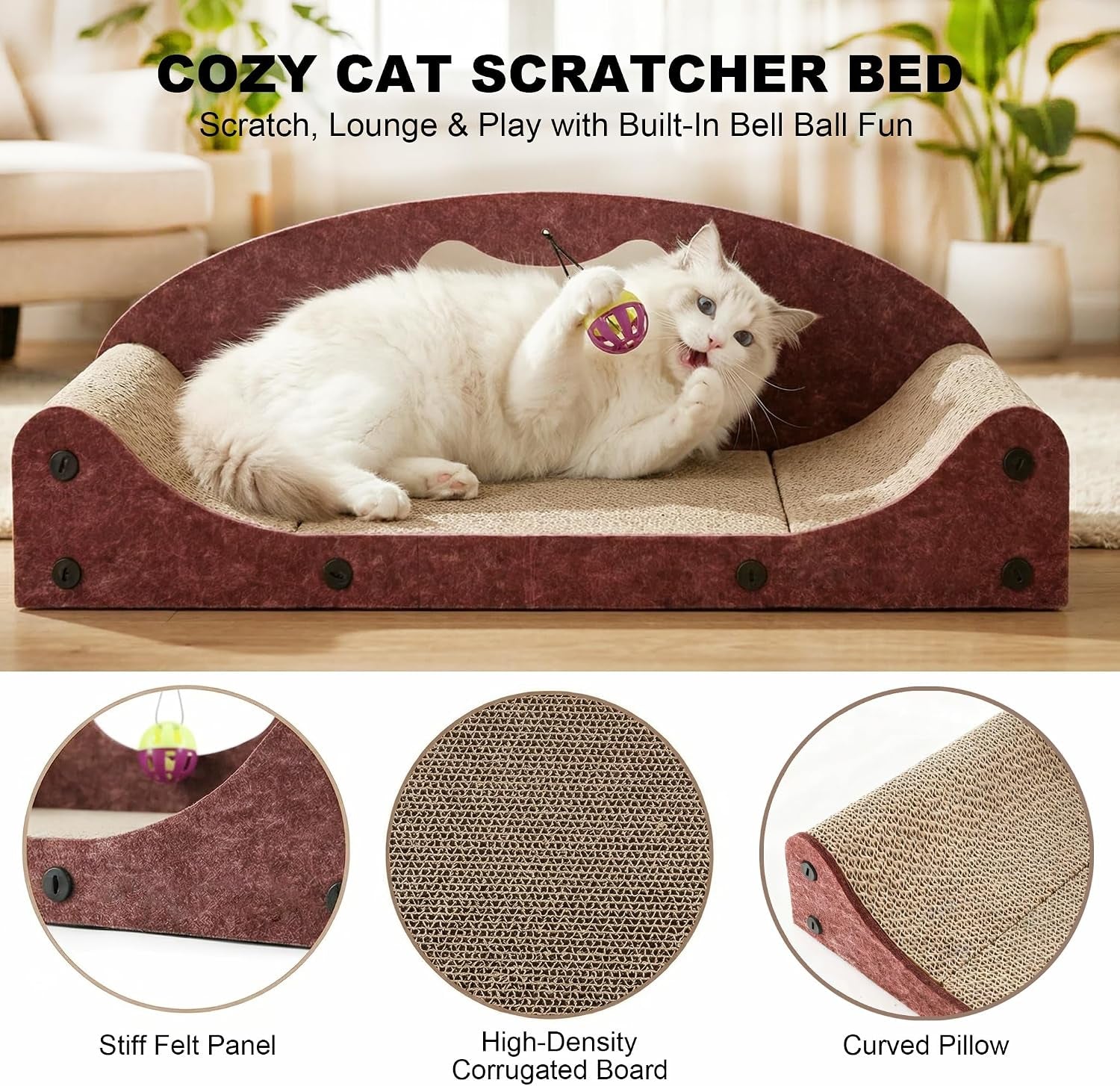 26-cat-scratcher-bed-large-scratcher-couch-for-indoor-cats-cardboard-scratcher-sofa-durable-scratch-pad-with-ball-furniture-protector-brown-large