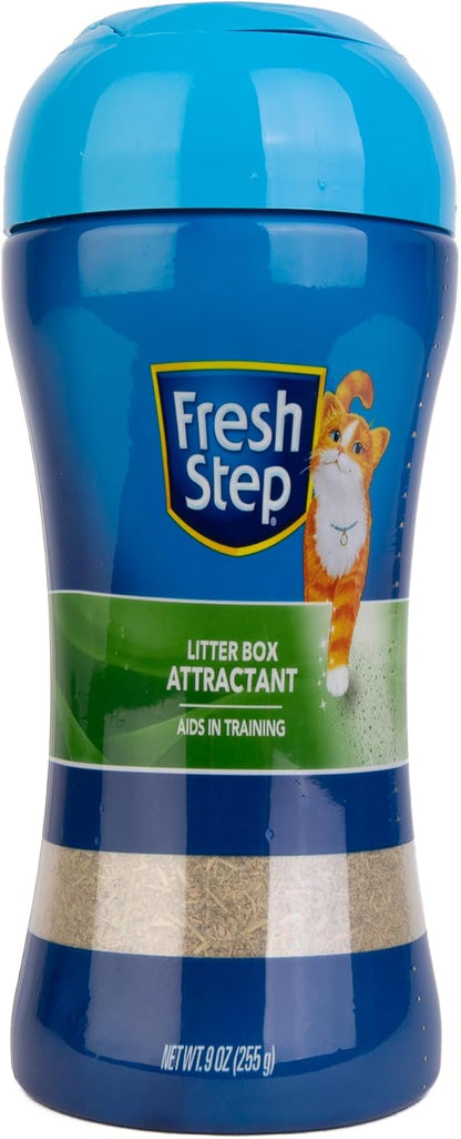 Fresh Step Litter Box Attractant Powder Cat Litter Training Aid Encourages Litter Box Use Herbal Blend Additive Works with Any Litter Type for Cats and Kittens No-Mess Bottle 9 Ounce 3 Pack2
