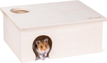 Niteangel Birch Chamber-Maze Hamster Hideout - Small Pets Woodland House Habitats Decor for Hamster Mice Gerbils Mouse7