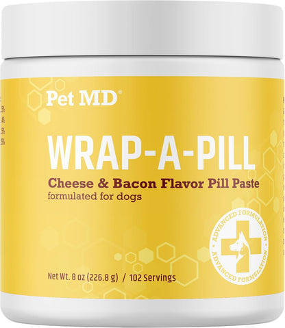 Pet MD Wrap a Pill Cheese & Bacon Flavor Pill Paste for Dogs - 4.2 Oz | Make a Pocket or Pouch to Hide Pills & Medication11
