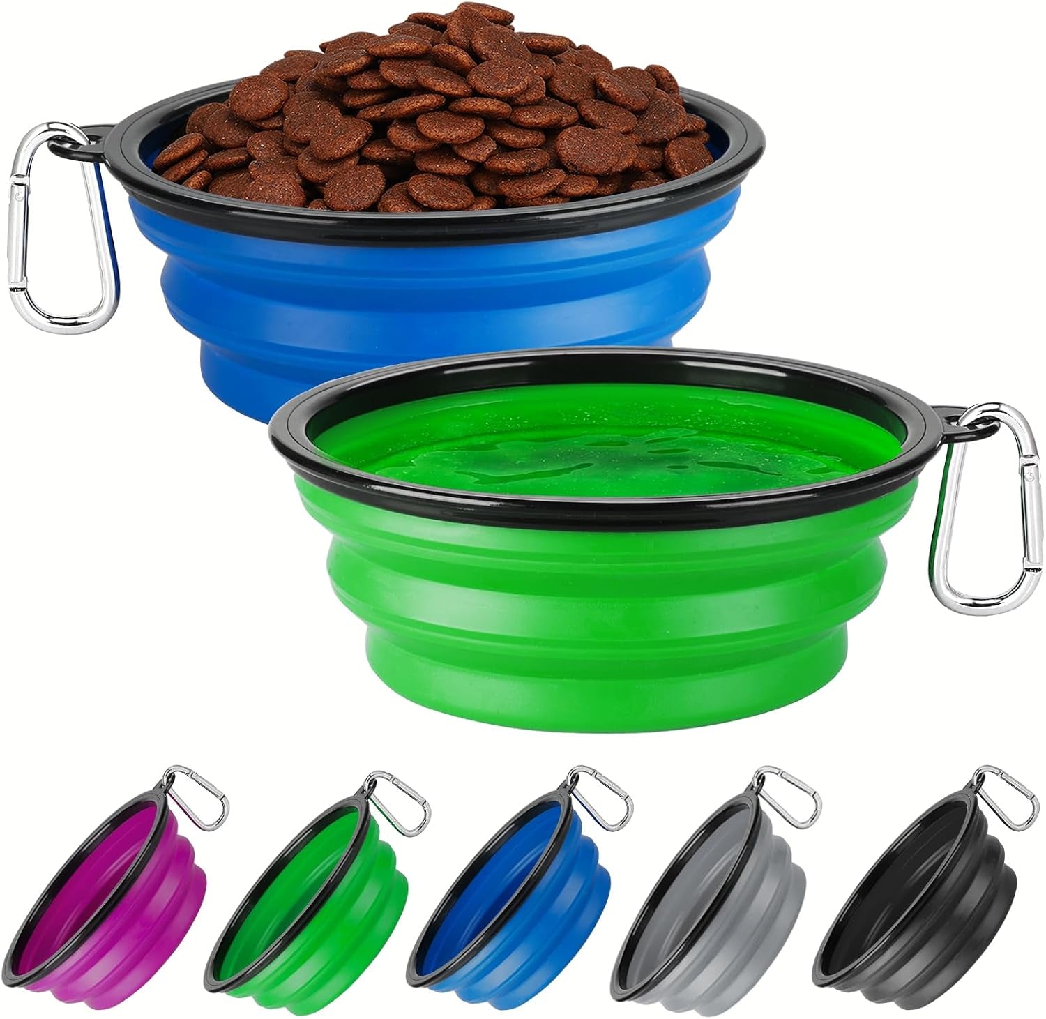 collapsible-dog-bowl-large-34oz-travel-dog-water-bowl-portable-2-pack-2-carabiner-clips-silicone-travel-dog-bowl-foldable-feeding-watering-dish-bowl-for-parking-walking-camping
