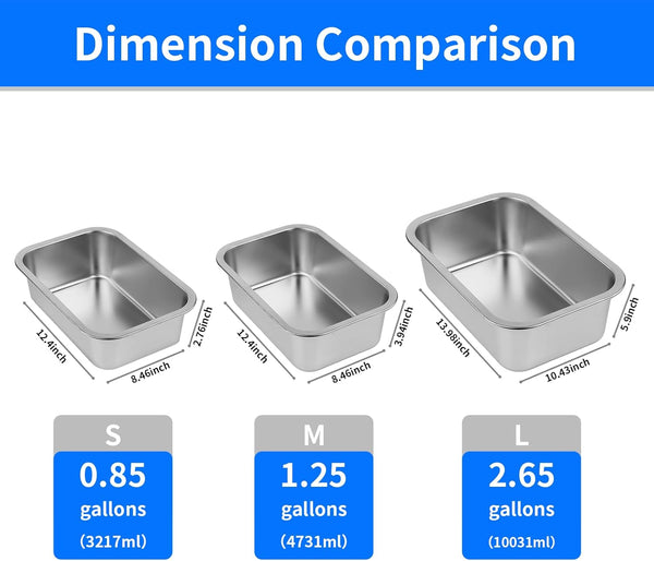Ohtomber 1.25 Gallons Stainless Steel Dog Bowl, Big Pet Water & Food Bowl | No Spilling, Outdoor Feeder Dish Plate, for Indoor & Outdoor Feeding, Fits Big & Extra Large Dogs, Cats & All Pets3