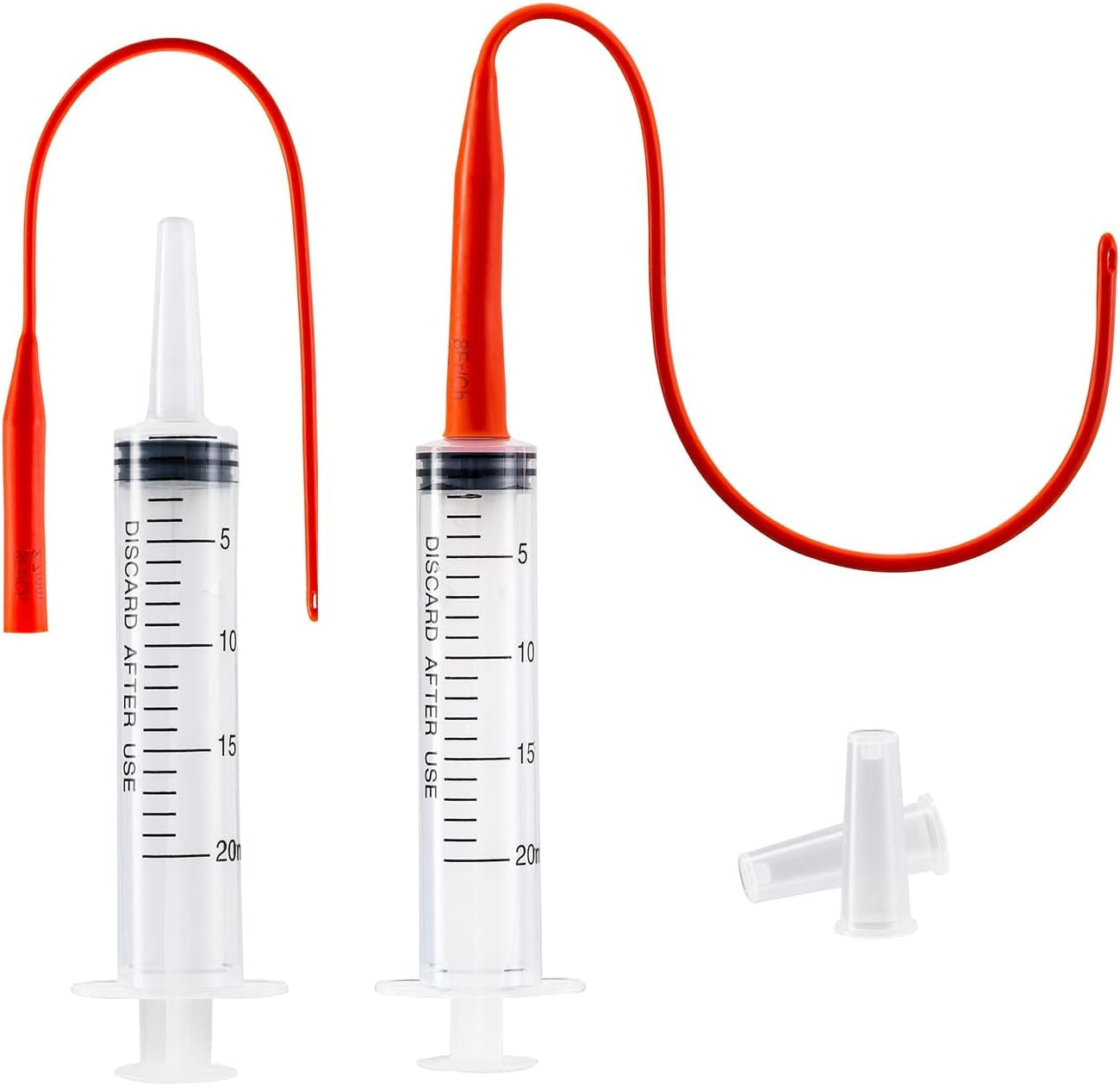 reddoudou-newborn-puppy-kitten-small-animal-sterile-mucus-extractor-suction-catheter-animal-kid-puppy-kitten-tube-feeding-kit-8-fr-red-feeding-tubes-with-20ml-syringes-and-bulb-aspirator