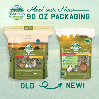 Oxbow Hay Blends, Western Timothy Hay & Orchard Grass, Guinea Pig Food, Small Pet Bunny Supplies, All Natural Grass for Guinea Pig & Rabbit, Oxbow Rabbit Supplies for Bunnies, 90 Oz. Bag | Oxbow Timothy Hay, Bunny Hay for Rabbits, Guinea Pigs, Bunnies and Chinchillas, Hand-Sorted, De-Dusted, High Fiber3