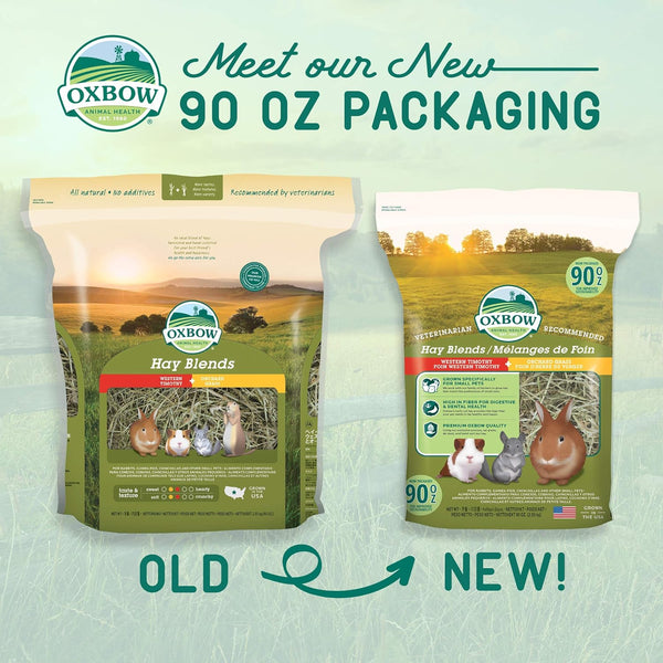 Oxbow Hay Blends, Western Timothy Hay & Orchard Grass, Guinea Pig Food, Small Pet Bunny Supplies, All Natural Grass for Guinea Pig & Rabbit, Oxbow Rabbit Supplies for Bunnies, 90 Oz. Bag | Oxbow Timothy Hay, Bunny Hay for Rabbits, Guinea Pigs, Bunnies and Chinchillas, Hand-Sorted, De-Dusted, High Fiber3