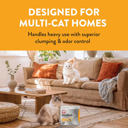 ARM & Hammer Hardball Clumping Cat Litter, Garden Bloom, 14.5 Lbs | Lightweight 5-In-1, 24/7 Odor Control, Easy Clean Up, Non-Clay Formula, 99.9% Dust-Free, Multi-Cat6