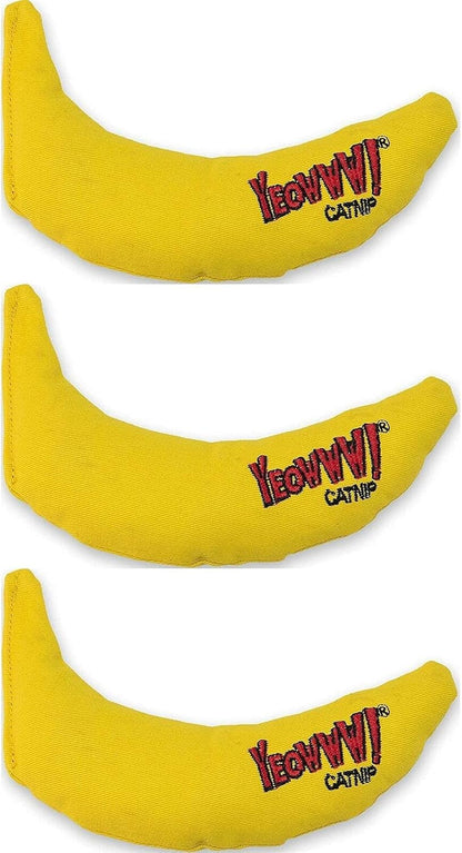 YEOWWW! Duckyworld 100% ORGANIC CATNIP Leaf & Flower Cat Toy BANANA 3 PACK1