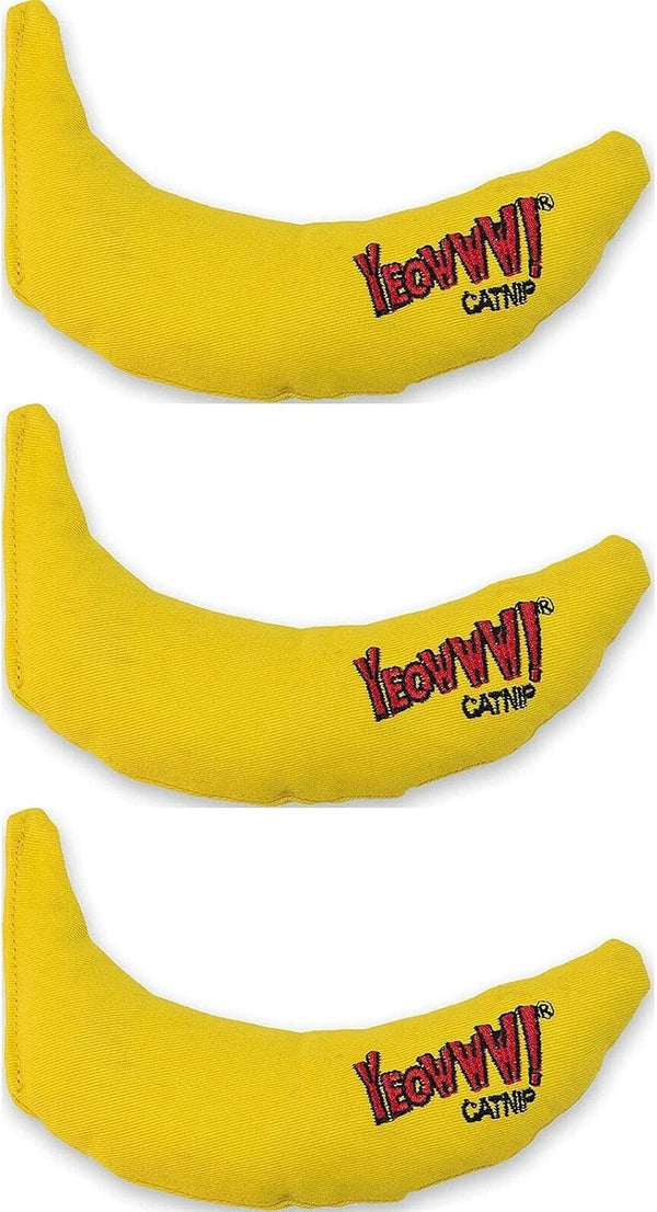 YEOWWW! Duckyworld 100% ORGANIC CATNIP Leaf & Flower Cat Toy BANANA 3 PACK1