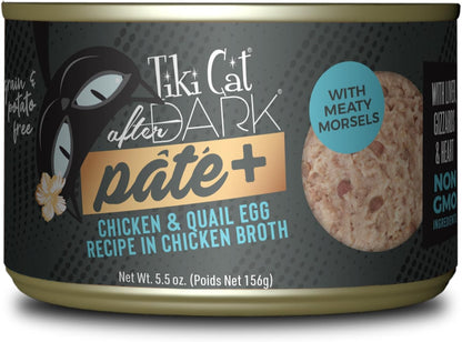 Tiki Cat after Dark Pate+ Wet Cat Food, Variety Pack, 2.8 Oz. Cans (Pack of 12)15