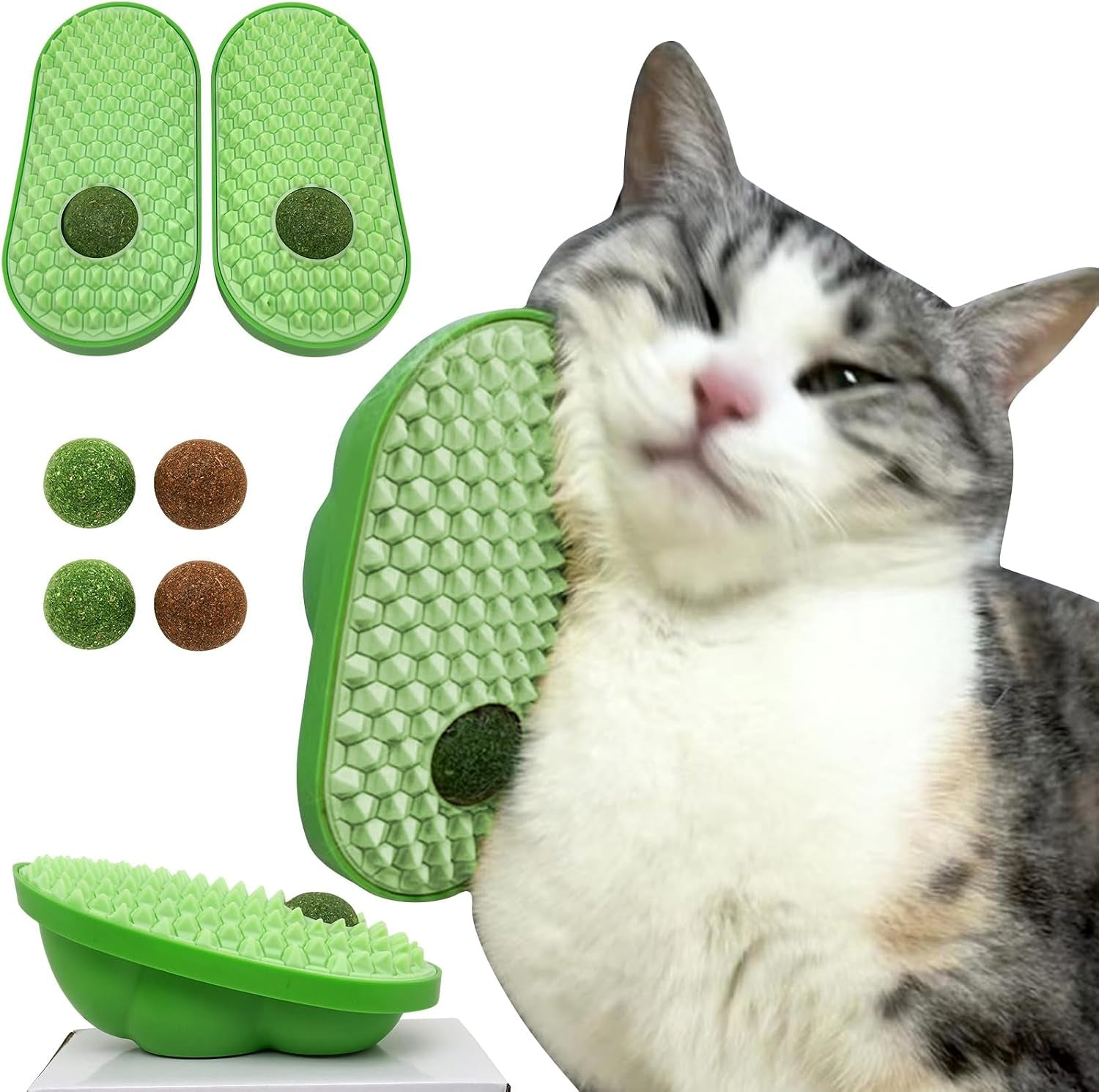 miwoowim-2-pcs-catnip-toys-balls-that-stick-on-wall-cat-toy-ball-catnip-wall-balls-for-cats-lick-cat-face-scratchers-cat-self-groomer-for-indoor-cats-corner-brush